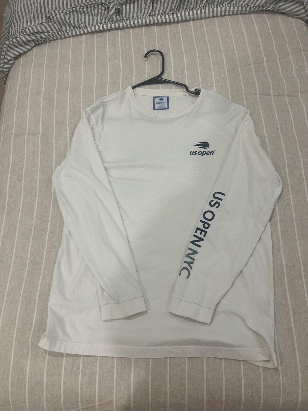 US Open Long-Sleeve Logo Tee - White
